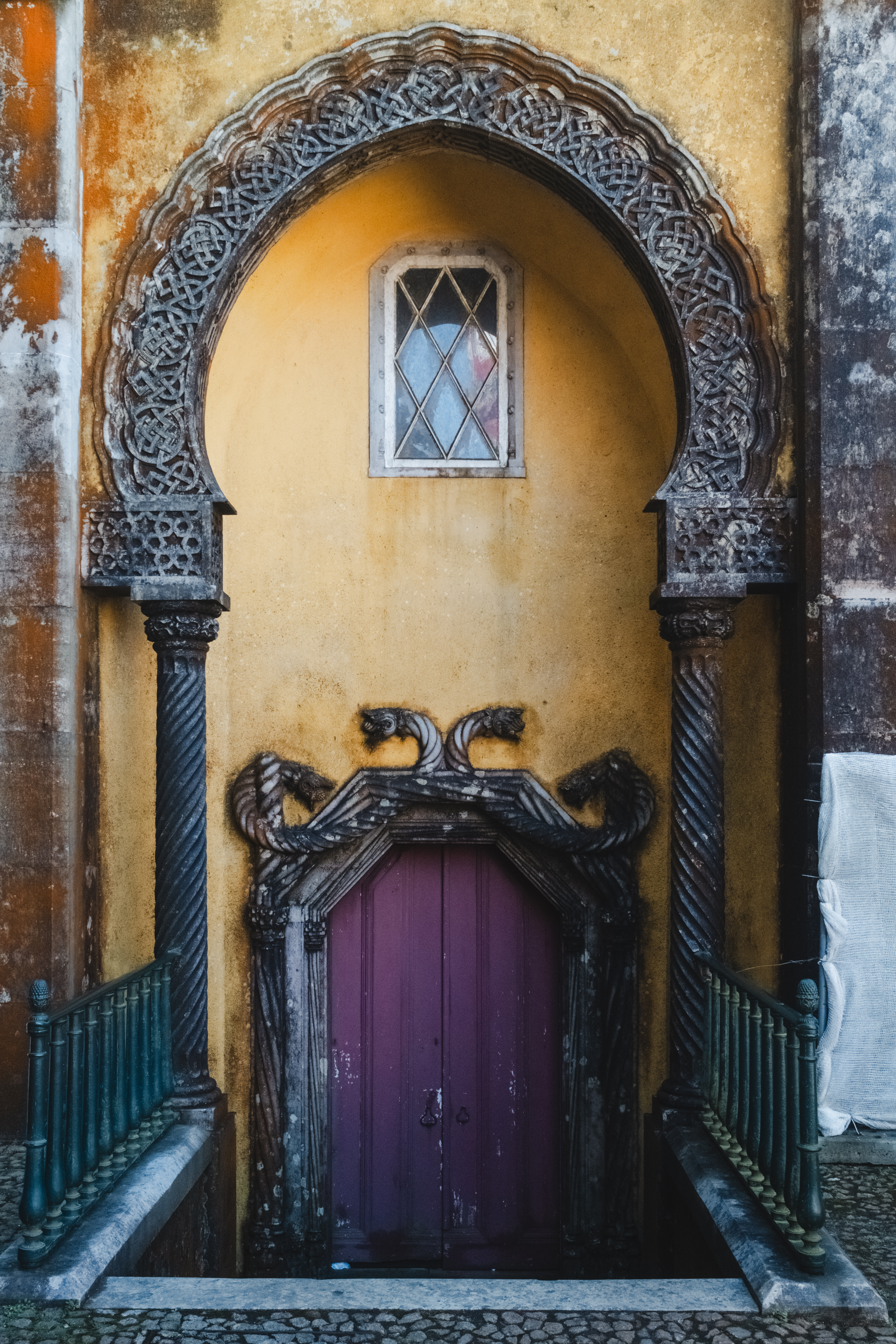 Ornate purple doorway
