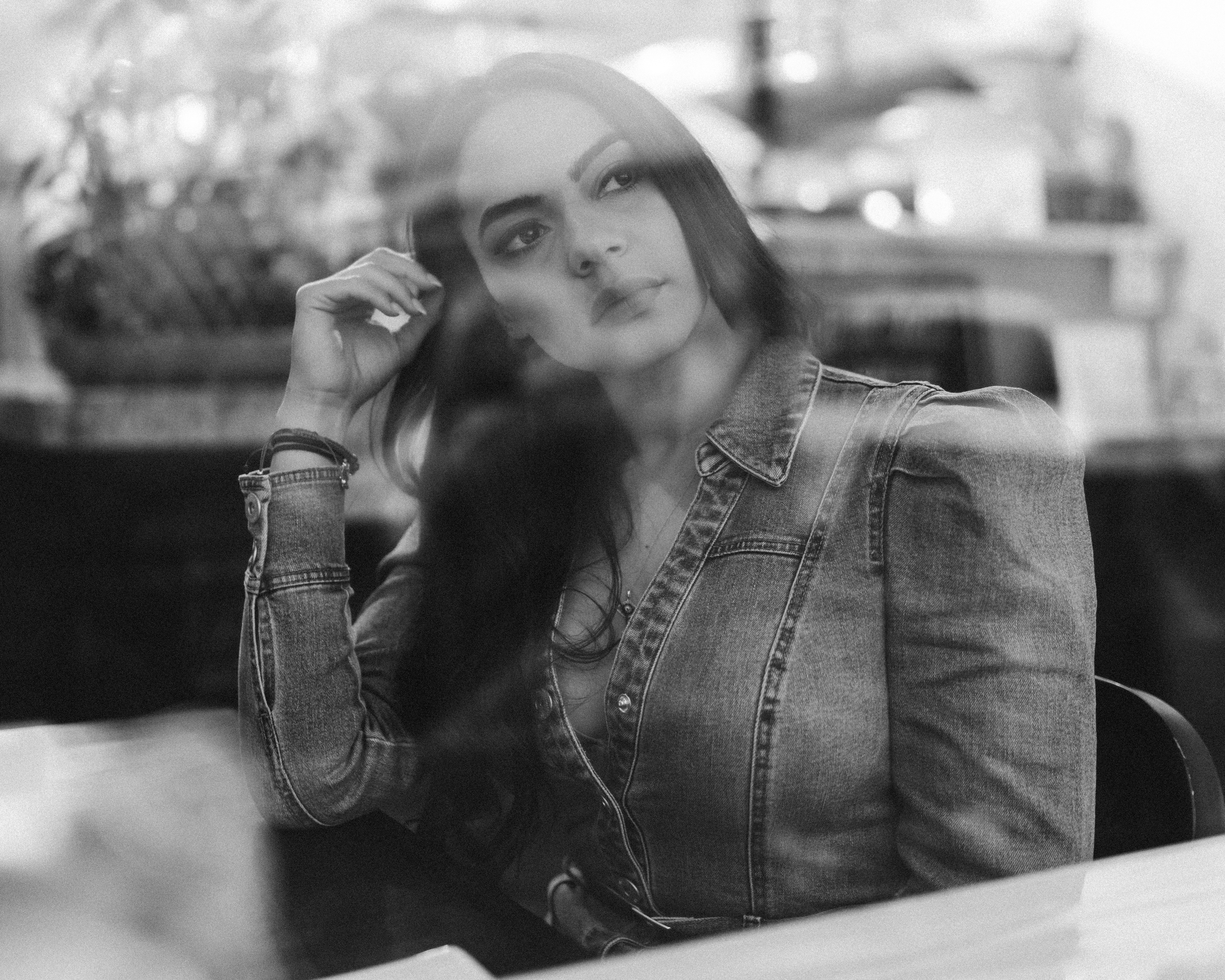 Cafe window portrait